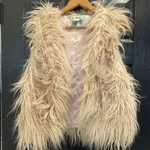 Hot & Delicious Faux Mongolian Hair Blush Vest w/ Pockets